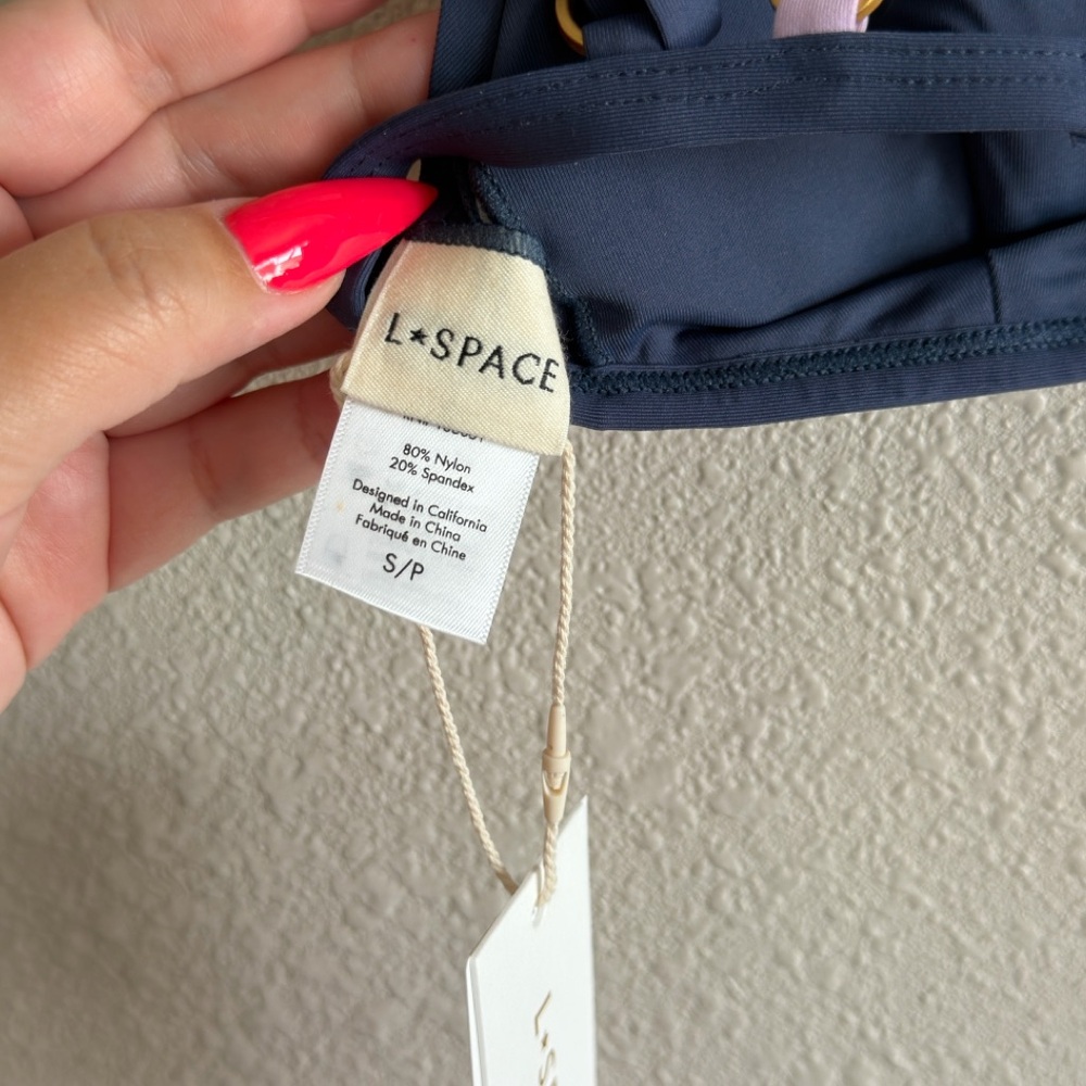 L*SPACE Finneas Bikini Top in Slate & Lily - Picture 11 of 13
